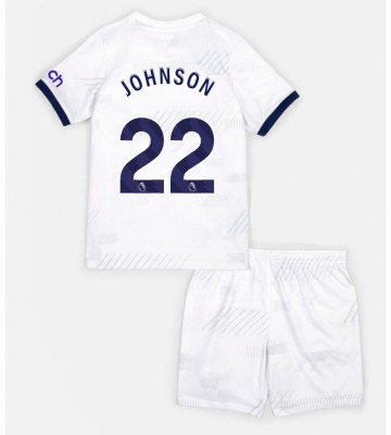 Tottenham Hotspur Brennan Johnson #22 Primera Equipación Niños 2023-24 Manga Corta (+ Pantalones cortos)